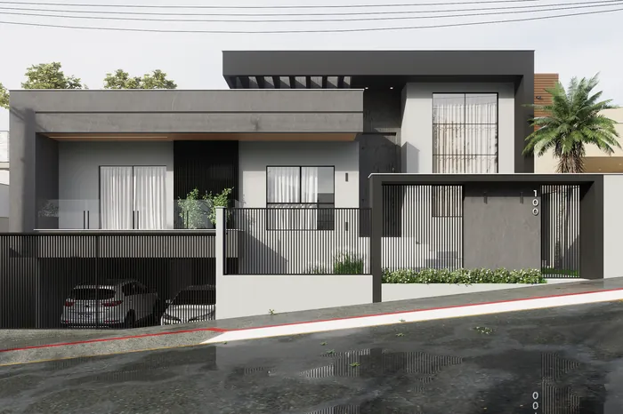 Casa Linear 03 Suítes – Valle Verde — fachada e garagem
